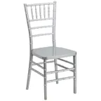 image of Flash Furniture LE-SILVER-GG Hercules Premium Stacking Chiavari Chair, 1000 lb, Silver, Polycarbonate