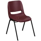 image of Flash Furniture RUT-EO1-BY-GG Hercules Stacking Chair, 880 lbs, Burgundy Seat & Back, Metal Frame, 20‑High