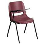 image of Flash Furniture RUT-EO1-BY-RTAB-GG Hercules Series Ergonomic Shell Chair, 880 lbs, Burgundy, Plastic Seat & Back, Flip-Up Armrest