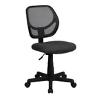 image of Flash Furniture WA-3074-GY-GG Swivel Task Chair, 30.5"-34.5" Height, 250 lb, Mesh Back, Seat, Base, Casters