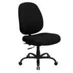 image of Flash Furniture WL-715MG-BK-GG Tall Chair, 400 lb, Black Fabric, Armless, Height 40-1/4"-45-1/4", Back, Casters