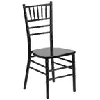 image of Flash Furniture XS-BLACK-GG Hercules Chiavari Chair, 1100 lb, Ladder Back, Acacia Wood, Black