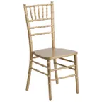 image of Flash Furniture XS-GOLD-GG Hercules Chiavari Chair, 1100 lb, Ladder Back, Acacia Wood, Gold
