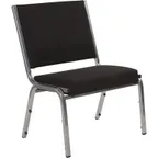 image of Flash Furniture XU-DG-60442-660-1-BK-GG Hercules Series Bariatric Stacking Chair, 1500 lb. weight capacity, antimicrobial fabric upholstery, black