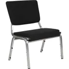 image of Flash Furniture XU-DG-60442-660-2-BK-GG Hercules Series Bariatric Stacking Chair, 1500 lb. capacity, antimicrobial fabric, silver vein finish