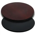 image of Flash Furniture XU-RD-36-MBT-GG 36" Round Laminate Table Top, Reversible Black/Mahogany