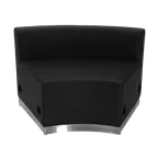 image of Flash Furniture ZB-803-INSEAT-BK-GG Hercules Alon Concave Chair, Modular, LeatherSoft Upholstery, Black