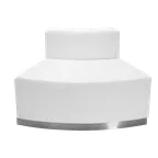 image of Flash Furniture ZB-803-OUTSEAT-WH-GG Hercules Alon Convex Chair, Modular, LeatherSoft Upholstery, White