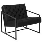 image of Flash Furniture ZB-8522-BK-GG Hercules Madison Series Black LeatherSoft Lounge Chair with Tufted Seat and Back
