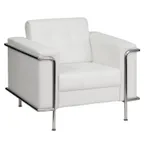 image of Flash Furniture ZB-LESLEY-8090-CHAIR-WH-GG Hercules Lesley Series White Bonded Leather Chair