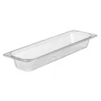 image of Cambro 22LPCW135 Pan, 3.2 Qt Clear Polycarbonate, 1/2 Size Long, 2½" Deep, NSF