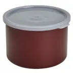 image of Cambro CP15195 Crock, 1.5 Qt Round, 6-5/8" Dia x 4-5/16" H Polypropylene, Reddish Brown
