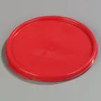 image of Carlisle 1077205 Red 6‑8 qt. Round Lid, Double Seal, Date Ind., Dishwasher‑Safe, Polypropylene, NSF