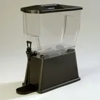image of Carlisle 1085003 Trimline 3‑Gallon Dispenser, 21½" H x 8" W, Black Bowl, No‑Drip Faucet, NSF