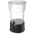 image of Carlisle 222903 Beverage Server, 5‑Gallon, 21½" H x 12⅜" Dia., Black Poly, No‑Drip Faucet, USA Made