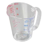 image of Carlisle 4314207 Measuring Cup, 16 oz (1 Pint) Clear Polycarbonate, Oval, Dishwasher Safe, NSF