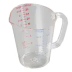 image of Carlisle 4314307 - 32oz (1qt) Clear Polycarbonate Oval Measuring Cup, Nestable, NSF