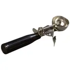 image of Carlisle 60300-30 Disher, Size #30, 1-1/4 oz, 1-3/4" Dia. Stainless Steel Black Handle, Thumb Press