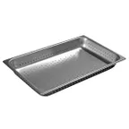 image of Carlisle 607002P DuraPan Steam Table 10.4 Qt, Perforated, 2-1/2" Deep, 24‑Gauge 18/8 Stainless NSF