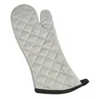 image of Carlisle 801SG17 San Jamar 17" Silicone Oven/Freezer Mitt, Silver, 0°F‑400°F, 15‑Sec - 1 Pair