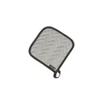 image of Carlisle 802SPH San Jamar Pot Holder 7" x 7", 350°F Heat Protection, Silicone, Silver, 1 Dozen