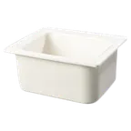 image of Carlisle CM110102 Food Pan, 1/2‑Size 6" Deep, White ABS, Insulated, NSF, BPA‑Free, Dishwasher Safe