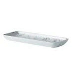 image of GET PA110F497712 Rectangular Porcelain Tray, 14.3" x 5.5" x 1.3", Corona Marble Finish - 1 Dozen