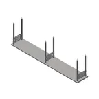 image of John Boos OSH16FK-18120-CM Heavy Duty Stainless Steel Single Ceiling Mount Overshelf - 120"W x 18"D