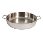 image of Spring USA 8460-60/40A Primo! Paella Pan, 10 Qt., 15-3/4" Steel Aluminum Base, Induction Ready