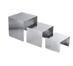 image of Spring USA XC3198*3 XCESSories Riser Set 8"x8"x8", 7"x7"x6", 6"x6"x4" Stainless Steel - Set
