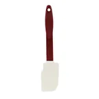 image of TableCraft 1862 - 10¼" High Heat Spatula, Notched Silicone Blade, Red Handle, 500°F (260°C) - 1/Each