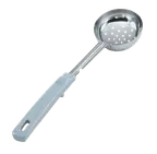 image of Vollrath 62170 Spoodle 4 Oz Perforated Stainless Steel Spoon with Gray ’N Serv Handle, 13-1/2" Length