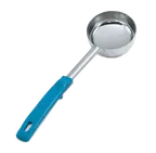 image of Vollrath 62177 Spoodle Spoon, 6 Oz Steel, Teal Grip ’N Serv Handle, 13-13/16" Length, Made in USA