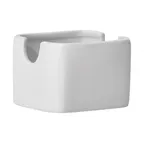 image of Winco ASD-3 Rectangular Sugar Packet Holder, 3-1/2" L x 2-3/4" W x 2-1/2" H, White Porcelain, 1 Dozen
