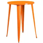 image of Flash Furniture CH-51090-40-OR-GG 30" Round Bar Height Table, Orange, Metal, Powder Coat Finish