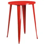 image of Flash Furniture CH-51090-40-RED-GG 30 Inch Round Bar Height Table, Red Powder Coat Finish, Metal Construction