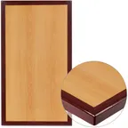 image of Flash Furniture TP-2TONE-3060-GG Rectangular Table Top, 60"W x 30"D, High Gloss Resin Cherry Finish