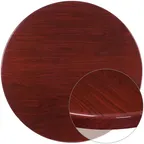 image of Flash Furniture TP-MAH-48RD-GG Round Table Top, 48" Dia., Mahogany Finish, High Gloss Resin