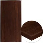 image of Flash Furniture TP-WAL-3060-GG Rectangular Table Top, 60"W x 30"D, 2" Thick Drop-Lip, High Gloss Resin, Walnut Finish