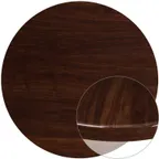 image of Flash Furniture TP-WAL-48RD-GG Round Table Top, 48" Dia., 2" Thick Drop-Lip, High Gloss Resin, Walnut Finish