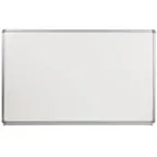 image of Flash Furniture YU-90X150-POR-GG Magnetic Dry Erase Board 60" x 36" Porcelain Aluminum Frame & Hooks