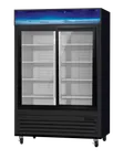 image of Blue Air BGM47SLB-HC 54" Two-Section Merchandiser Refrigerator, 41 cu ft, Black, R290, LED Lighting