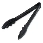 image of Carlisle 470903 Carly Utility Tongs, 9" Black Plastic, Dishwasher‑Safe, NSF, Made in USA