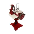 image of Arcobaleno AV370 Meat Slicer – 14.5" Blade, 10.75"x10" Cutting Area, 0‑2.7mm Thickness, Red/Black