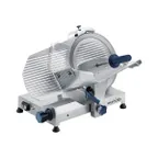image of Eurodib MIRRA300P110 Meat Slicer, Manual Gravity Feed, 12" Chromium Plated Blade, Belt Drive, 1/3 HP, 245W, 120V