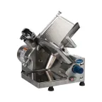 image of Globe GC512 Chefmate Manual-Feed Meat Slicer, 12" Steel Blade, Gear-Driven, 1/3 HP 115V, Stainless Steel & Aluminum
