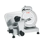 image of Global Solutions by Nemco GS1600 - Manual 9" Stainless Steel Meat Slicer,0-3/8" Thickness Gravity Feed 3/8 HP 110V 280W