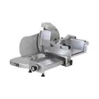 image of Omcan USA 38915 Omas S Series Horizontal Meat Slicer – 15" Carbon Steel Blade, Gear-Driven Motor, 2/5 HP, 110V, Anodized Aluminum Body, Manual Feed