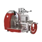 image of Omcan USA 47707 Trento Omas Volano Meat Slicer 14-1/2" Cr Blade 1/4" Slice 1 HP 746W 120V Microprocessor‑Based Red Finish
