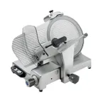 image of SIRMAN 15304C0G08WNA - 12" Chromium Blade Meat Slicer, Belt-Driven, 1/2 HP 375W Motor, Gravity Feed, Aluminum, UL/ETL